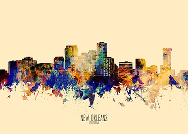 new orleans skyline yellow