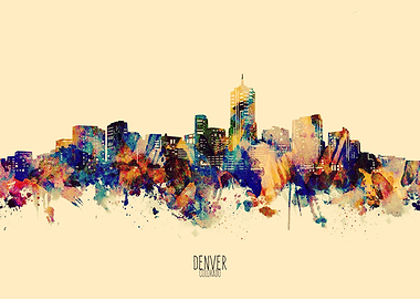 denver skyline yellow
