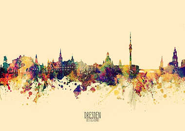 dresden skyline yellow