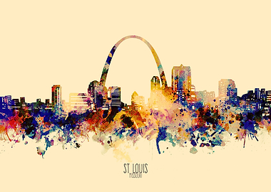 st louis skyline yellow