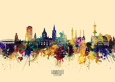 hannover skyline yellow