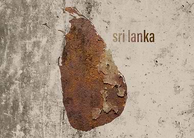 Sri Lanka Map Rusty Cement
