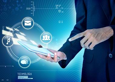 Hand holding mobile smart