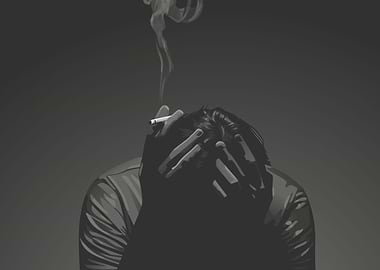 Vector illustration smoke