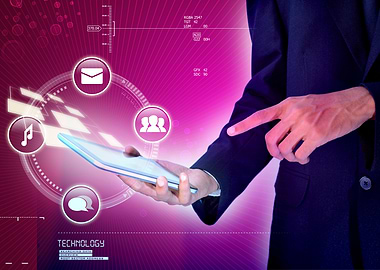 Hand holding mobile smart