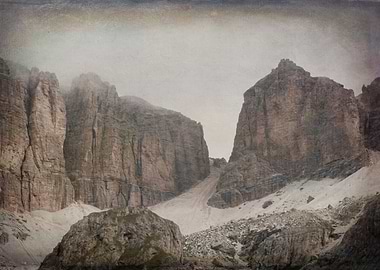 glacier on rocky mountain