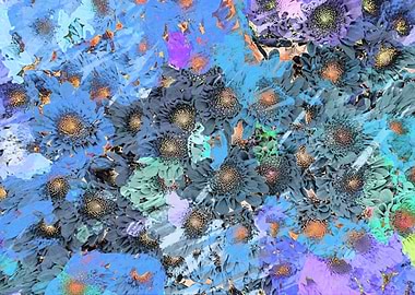 abstract daisies flower