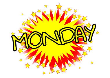 Cartoon Yellow Monday