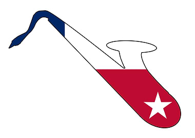 Saxophone With Texas Flag