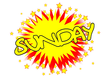 Cartoon Yellow Sunday