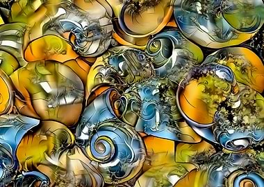 Seashell colorful pattern