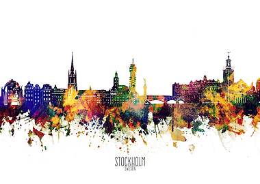 stockholm watercolor 2