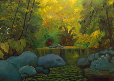 The river scene