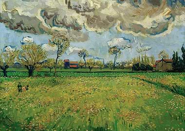 Landscape Under a Stormy S