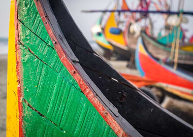 green fishing boat