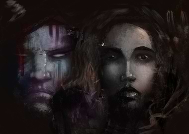 Dark faces Women and men