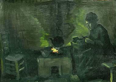 Peasant Woman by the Firep