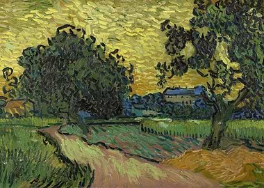 Landschap bij avondschemer