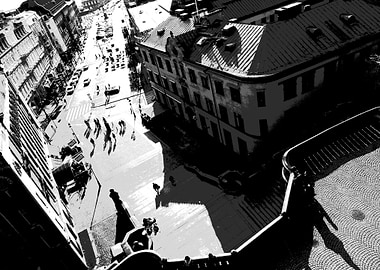 Stairs and city life