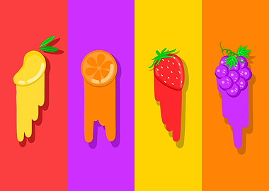 contrasting color fruit