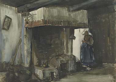 Woman by a Hearth 1885 03