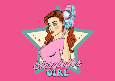 Retro Filmmaker Girl