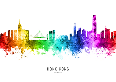 Hong Kong China Skyline