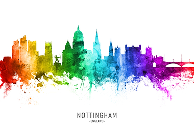 Nottingham England Skyline
