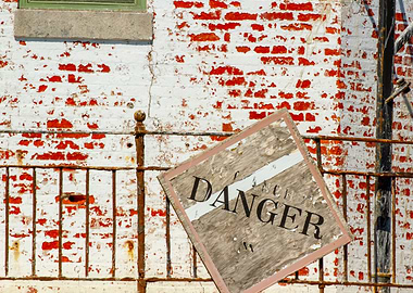 Grunge danger sign