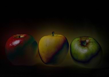 Red yellow green apples