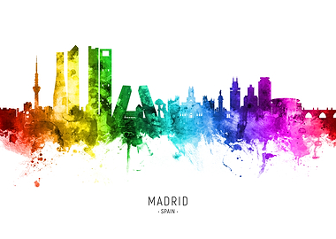 Madrid Spain Skyline