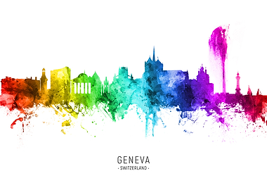 Geneva Switzerland Skyline