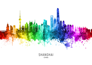 Shanghai China Skyline