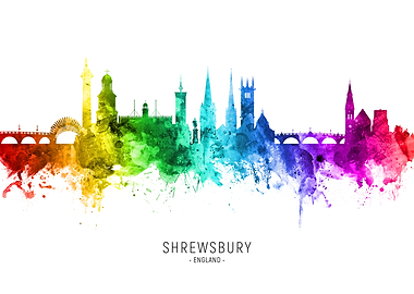Shrewsbury England Skyline