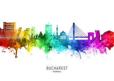 Bucharest Romania Skyline