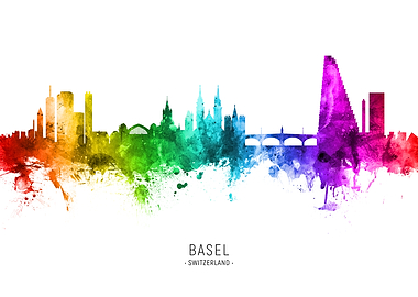 Basel Switzerland Skyline