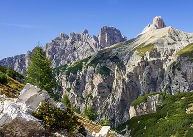 dolomite mountains view