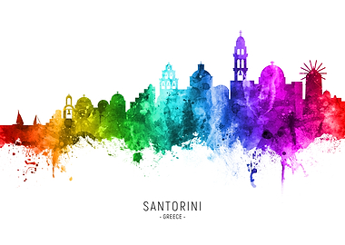 Santorini Greece Skyline
