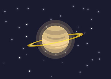 Saturn flat design