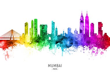 Mumbai India Skyline
