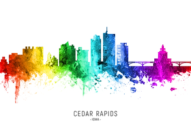 Cedar Rapids Iowa Skyline
