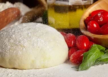 Pizza dough and ingredient