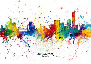 Manchester England Skyline