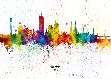 Vienna Austria Skyline