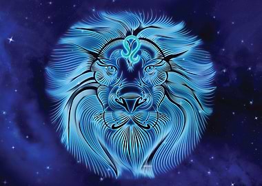 Leo Glowing in Space