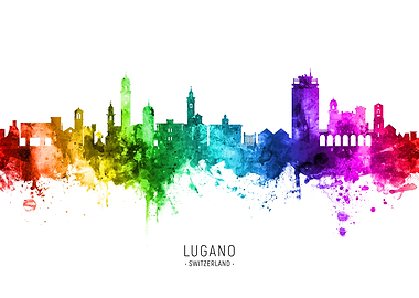 Lugano Switzerland Skyline