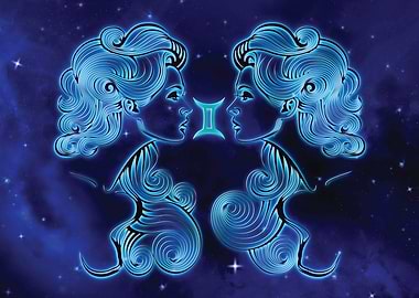 Gemini Glowing in Space