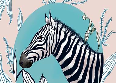 Zebra horse