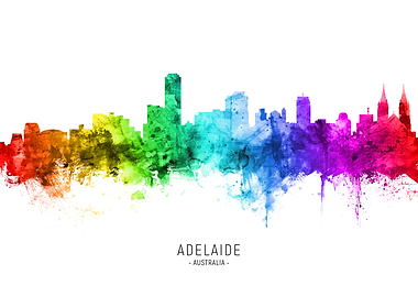 Adelaide Australia Skyline