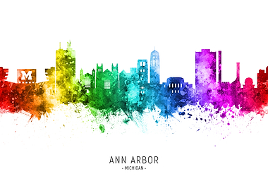 Ann Arbor Michigan Skyline